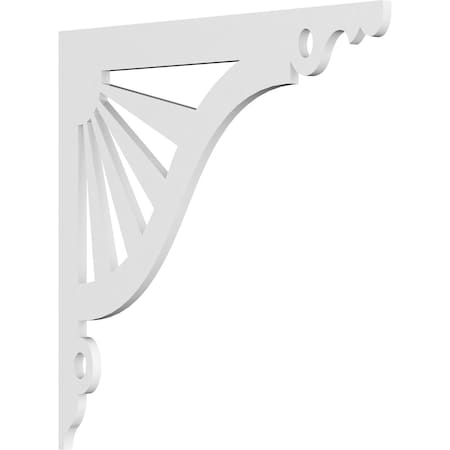 Ekena Millwork Marshall Architectural Grade PVC Bracket, 5/8"W X 22"D X 22"H BKTP01X22X22MA